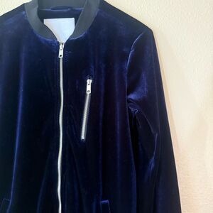 NVLT Midnight Blue Velvet longer fit Jacket XS